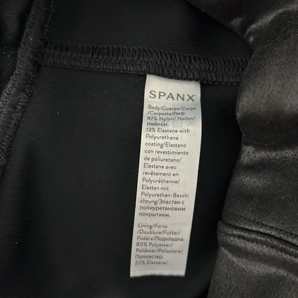 Spanx Black Vegan Leather Moto Leggings size Small - Picture 12 of 12